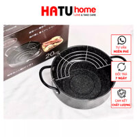 Nồi chiên chống dính sâu lòng Nhật Bản kèm khay ráo mỡ