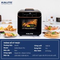 Nồi chiên hơi nước Kalite Steam Pro dung tích 15L chiên hấp không dầu đa năng CREEN