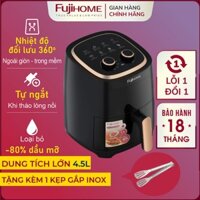 Nồi chiên không dầu 4,5 lít Fujihome A4EB, công suất 1400W đa chức năng, lòng nồi phủ chống dính, BH toàn quốc 18 tháng