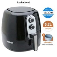 Nồi chiên không dầu 5.2L Lock&Lock EJF151 – Hàng chính hãng tặng kèm khay silicone 3,5L