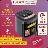 Nồi chiên không dầu 6,5 lít Fujihome A6GG, công suất 1600W đa chức năng, lòng nồi phủ chống dính, BH toàn quốc 18 tháng