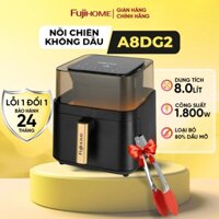 Nồi chiên không dầu 8 Lít Nhập Khẩu Fujihome tự ngắt tặng kèm gắp, nồi chiên điện tử 8L chống dính cao cấp