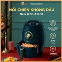 Nồi Chiên Không Dầu Bear 3L, Lòng Nồi Thép Không Rỉ Phủ Chống Dính QZG-A14D1 - Hàng Chính Hãng - Bảo Hành 18 Tháng