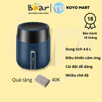 Nồi chiên không dầu Bear QZG-A15T2, 4.6 L, chính hãng, nướng thịt, nướng bánh mì, quay thực phẩm, nồi chiên cảm ứng