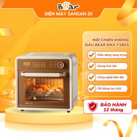 Nồi Chiên Không Dầu Bear DKX-F18G5 CAO CẤP, Lò Nướng 18L, Cảm Ứng Tích Hợp 15 Chương Trình Nấu Ăn