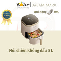 Nồi chiên không dầu Bear QZG-D15W1, 5.0 lít, nướng thịt, nướng bánh mì, quay thực phẩm, nồi chiên không khí, lò nướng