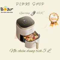 Nồi chiên không dầu Bear QZG-D15W1, 5.0 lít, nướng thịt, nướng bánh mì, quay thực phẩm, nồi chiên không khí, lò nướng