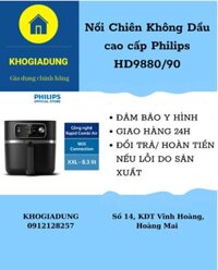 Nồi Chiên Không Dầu cao cấp Philips HD9880/90 XXL Connected |2000W - Hàng Chính Hãng