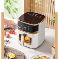 Nồi chiên không dầu Chigo sử dụng tại nhà, màn hình cảm ứng tự động hiển thị, công suất lớn, không dầu, lò nướng đa chức