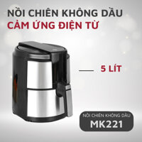 Nồi Chiên Không Dầu Điện Tử Mishio MK221 - 5L, Công Nghệ Rapid Air, Lòng Nồi Chống Dính Cao Cấp