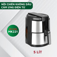 Nồi Chiên Không Dầu Điện Tử Mishio MK221, Dung Tích 5 Lít, Công Suất 1500W, Công Nghệ Chiên Không Dầu Rapid Air