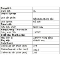 Nồi chiên không dầu Electrolux E6AF1-220K 3 lít