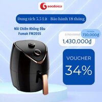 Nồi Chiên Không Dầu Fumak FM2055 - Dung tích 5.5 Lít - Bảo hành 18 tháng