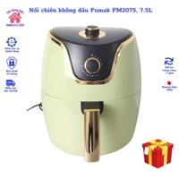 Nồi chiên không dầu Fumak FM-2075 Nhật Bản, dung tích 7.5L, nút điều khiển cơ dễ sử dụng, nồi chiên bảo hành 18 tháng