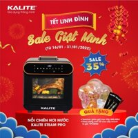 Nồi chiên không dầu, hấp bằng hơi nước KALITE STEAM PRO 15 lít - Điện máy Én 79