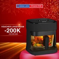 Nồi chiên không dầu KACHI MK373 lồng nướng thủy tinh,công suất 1400W, dung tích 7 Lít