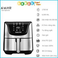 Nồi Chiên Không Dầu KALITE Q6 Tiêu Chuẩn Châu Âu, Dung Tích 5.5 Lít Công Suất 1700 W - Hàng Chính Hãng