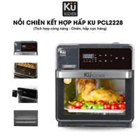 Nồi chiên không dầu kết hợp hấp KUCHEN KU PCL2228 16L bảo hành 24 tháng l Sẵn phụ kiện thay thế