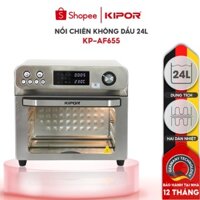 Nồi chiên không dầu KIPOR KP-AF655-24L-Nướng 2 mặt trên dưới RAPID AIR đối lưu-Thân inox304-Bảo hành tại nhà 12 tháng