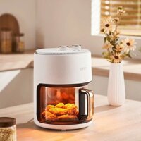 Nồi Chiên Không Dầu LiFITT Cao Cấp, Lồng Nồi Thuỷ Tinh Sang Trọng Dễ Quan Sát Thức Ăn, Công Suất 1300W