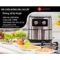 NỒI CHIÊN KHÔNG DẦU LOTTE 5,5l