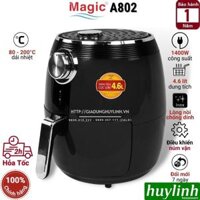 Nồi chiên không dầu Magic Korea A802 - Dung tích 4.6 lít - Công suất 1500W - Đen - Đỏ - Hàng chính hãng - Màu đen
