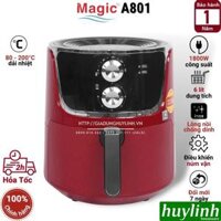 Nồi chiên không dầu Magic Korea A801 - Dung tích 6 lít - Công suất 1800W Magic A-801 - Hàng chính hãng - Đỏ