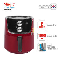 Nồi Chiên Không Dầu Magic A-801 6.0 Lít - Đỏ - Hàng Chính Hãng