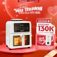 Nồi Chiên Không Dầu Masuto MSKing 6L-1700W 2 Tầng Đốt, Nồi Chiên Hơi Nước Phun Sương Vỏ Thép Cacbon 100%