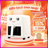 Nồi Chiên Không Dầu Masuto MSChef 6L cửa sổ kính vỏ máy kim loại 1500W Đa Năng An Toàn