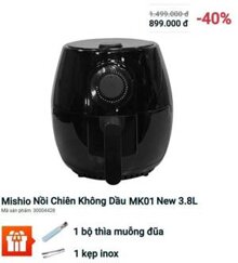 Nồi chiên không dầu Mishio MK-01 - 3.8 lít