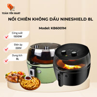 NỒI CHIÊN KHÔNG DẦU Nine Shield 8L sang trọng, khoang chứa rộng, có lưỡi đảo thực phẩm, sang trọng, an toàn khi sửa dụng