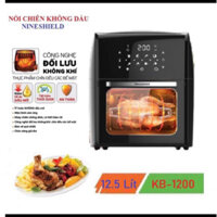 Nồi chiên không dầu Nineshield Kb1202 chính hãng 12,5 lít của Nhật chế độ tự động xoay, tự động quay nướng thức ăn.