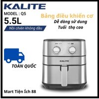 NỒI CHIÊN KHÔNG DẦU. Nồi Chiên Không Dầu Với Bảng Điều Khiển Cơ, Lò Vi Sóng,Lò Nướng 5.5L. Nồi Chiên Không Dầu KALITE Q5