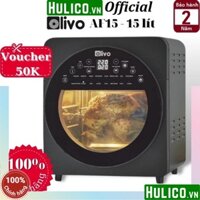 Nồi chiên không dầu Olivo AF15 - 15 lít - Tặng voucher - 16 chức năng - Inox 304