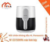 Nồi chiên không dầu Panasonic NF-CC150WRA màn hình kép - Hàng chính hãng bảo hành 12 tháng