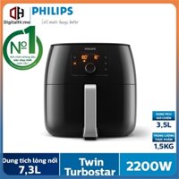 Nồi chiên không dầu Philips HD9650/91 XXL (1.4kg), dung tích lồng nồi 7.3L 2200W- Hàng chính hãng Bh 2 năm