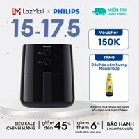 Nồi chiên không dầu Philips HD9200/90-Lòng nồi 4.1lít , giỏ nướng 2.2L (Đen)-Bảng điều khiển cơ-Hàng phân phối c