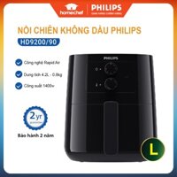 Nồi chiên không dầu Philips Rapid Air 4.2L-0.8kg HD9200, công suất 1400W, bảo hành 2 năm | Hàng chính hãng