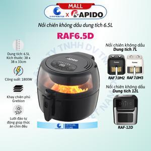 Nồi chiên không dầu Rapido RAF6.5D - 6.5 lít, Điều khiển điện tử