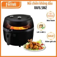 Nồi chiên không dầu Rapido RAF6.5M2 Inverter 6.5L, nắp kính, lưỡi đảo tự động (Bảo hành 1 năm)
