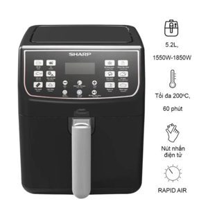 Nồi chiên không dầu Sharp KF-AF55EV-BK 5.5 lít
