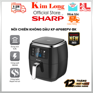 Nồi chiên không dầu Sharp KF-AF68EPV-BK 6.8 lít