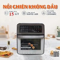 Nồi chiên không dầu Sharp Q15-Q16 cỡ 15L điều khiển cảm ứng, tích hợp menu 12 món, siêu khủng, có xiên quay - BH12