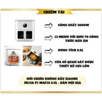Nồi chiên không dầu Xiaomi Mijia P1 MAF16 6.5L - bản nội địa