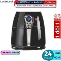 Nồi chiên không dầu Lock&amp;Lock EJF276 3 Lít - Hàng chính hãng, giảm 80 lượng mỡ tiêu thụ, màn hình led - Hapos