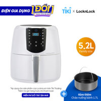 Nồi Chiên Không Dầu Lock&amp;Lock EJF357WHT 5.2 Lít - Hàng Chính Hãng