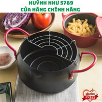 NỒI CHIÊN LOC DẦU KIỂU NHẬT, NỒI CHIÊN NGẬP DẦU CHỐNG DÍNH CAO CẤP, NỒI CHIÊN SÂU LÒNG 18cm, TẶNG KÈM VỈ GÁC