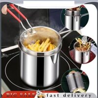 Nồi chiên ngập dầu có giá lọc chất liêu INOX và Ca Lọc Dầu Inox 304