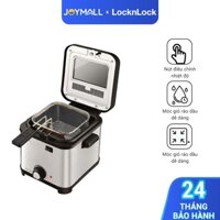 Nồi Chiên Ngập Dầu LocknLock EJF716SLV 1.5L, Hàng Chính Hãng, Nắp Kính Ngăn Dầu Bắn - JoyMall